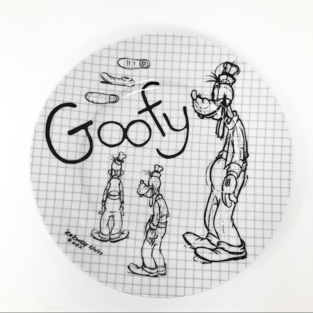 NEW Disney Sketchbook Goofy Salad Plate, Set of 4